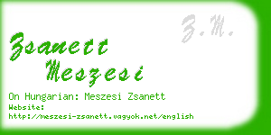 zsanett meszesi business card